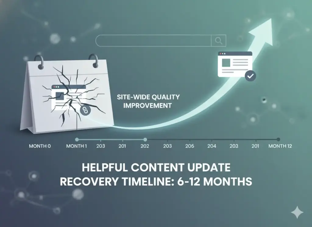 Helpful content update recovery timeline 6 to 12 months site wide quality improvement » Ajitkumar Gupta Helpful content update recovery timeline 6 to 12 months site-wide quality improvement