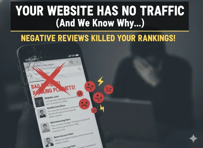 Website Has No Traffic Because You Got Negative Reviews That Hurt Rankings